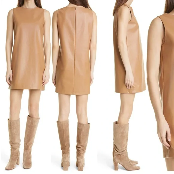 Faux leather Theory shift dress